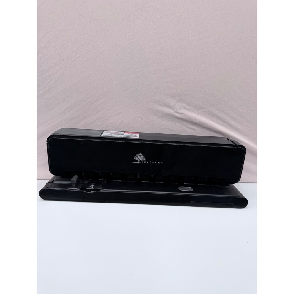 Levenger Circa Desktop Punch Black Discbound Planner Hole Puncher Heavy Duty